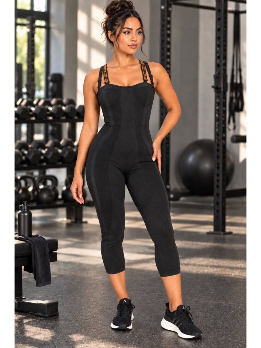 Adidas x Ivy Park Women’s NWT Black Underwire Corset Jumpsuit Catsuit M